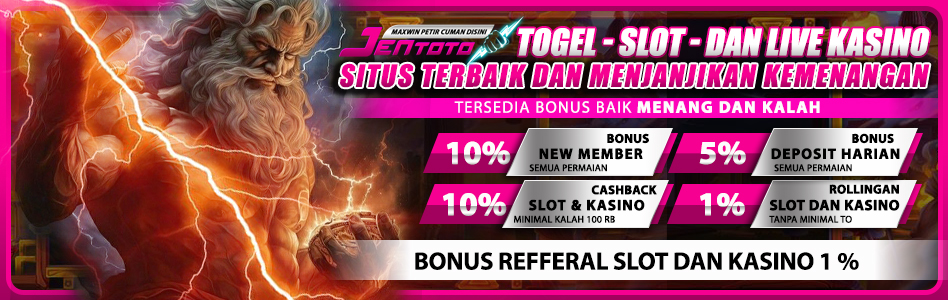 Togel Online: Jentoto, Situs Terbaik Tahun 2024 dengan Ribuan Jenis Permainan dan Hadiah Terbesar 10 Juta